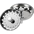 2 Pcs Sink Drain Strainer Sink Stopper Combo Basket Replacement for Kitchen 3-1/2 inch Drain, Sink Drain Strainer Kitchen Sink Stopper Kitchen Sink Strainer
