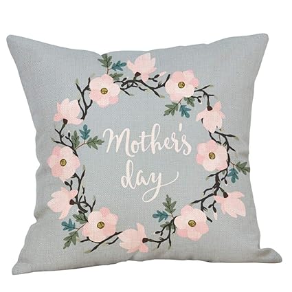 Xmiral Kissenhüllen Bettwäsche aus Baumwolle Muttertag Zierkissenbezüge 45cmX45cm(F)