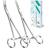 Lawmed Care Kelly Hemostat Forceps - Precision Surgical Tool for Medical and Crafting Applications (8" Pack of 2)