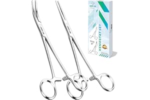 Lawmed Care Kelly Hemostat Forceps - Precision Surgical Tool for Medical and Crafting Applications (8" Pack of 2)
