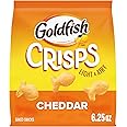 Goldfish Crisps Cheddar Cheese Baked Chip Cracker Snack, 6.25 Oz Bag