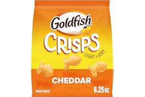 Goldfish Crisps Cheddar Cheese Baked Chip Cracker Snack, 6.25 Oz Bag