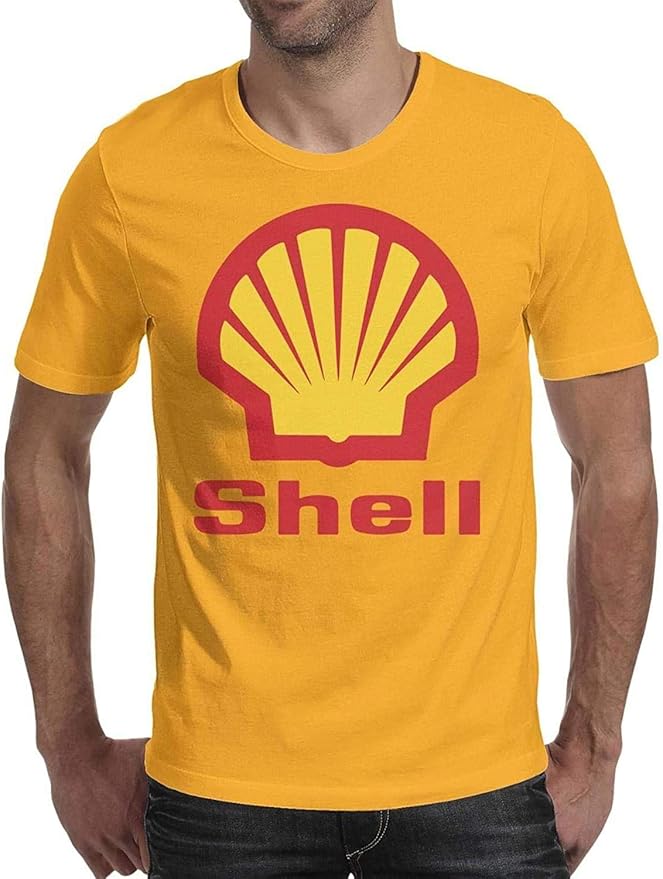 VOROY ShellGasolineGasStationLogo Herren TShirt Rundhals Urban