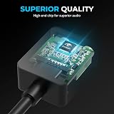 SABRENT USB-C to 3.5mm Audio Adapter Hi-Res DAC 24-Bit/96kHz Mic Headphone view 8