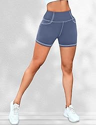 VOOVEEYA 5"/8" High Waisted Yoga Biker Shorts with