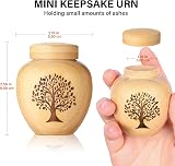 HOOMTREE Small Keepsake Urns Bamboo Set of 4 Tree of Life Engraved view 2