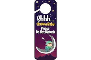 EJFOIEJ Baby Sleeping Sign | Please Do Not Disturb | Plastic Door Knob Hanger Sign
