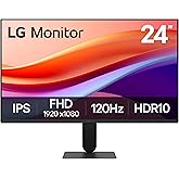 LG 24U411A-B 24-inch Full HD (1920 x 1080) IPS Computer Monitor, 120Hz, HDR10, Reader Mode, Flicker Safe, HDMI, Slim Stand Base, Black