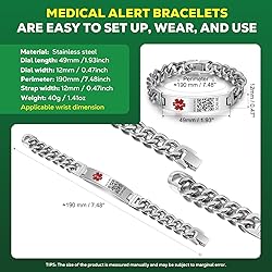 Theluckytag Medical Bracelets with QR Code for