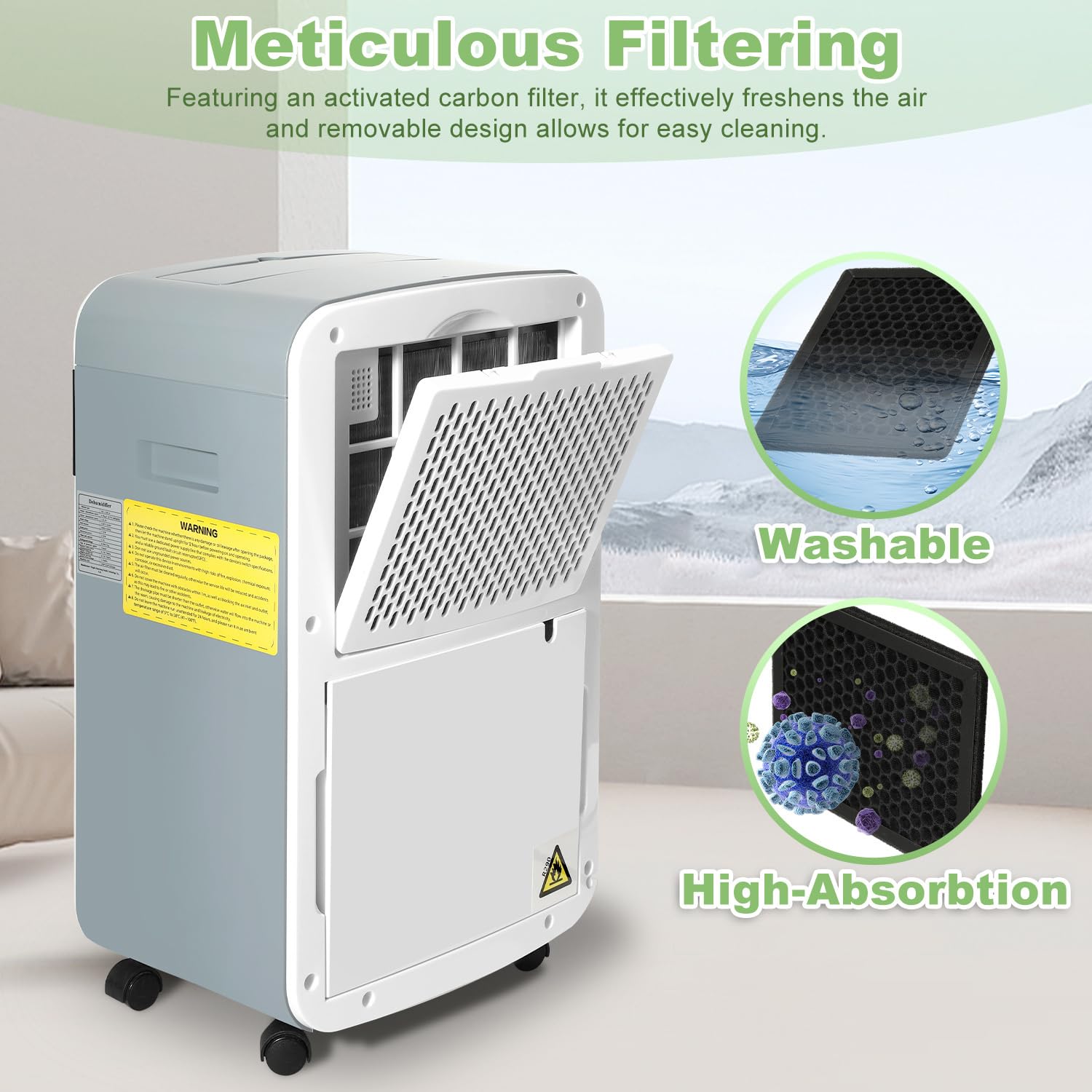 Jaxguom Dehumidifier 12L, Dehumidifiers for Home, Small Dehumidifier Damp with Digital Humidity Display, 24 Hour Timer,2.5L Water Tank, Dehumidifiers for Bedroom, Bathroom, Room