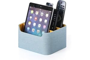 EZDeco Remote Control Holder,TV Remote Holder,Remote Caddy,Media Storage Caddy,Remote Control Organizer,Organizer for Bedroom Accessories/Bedside, Decorations for Table,Couch,Desk,Living Room