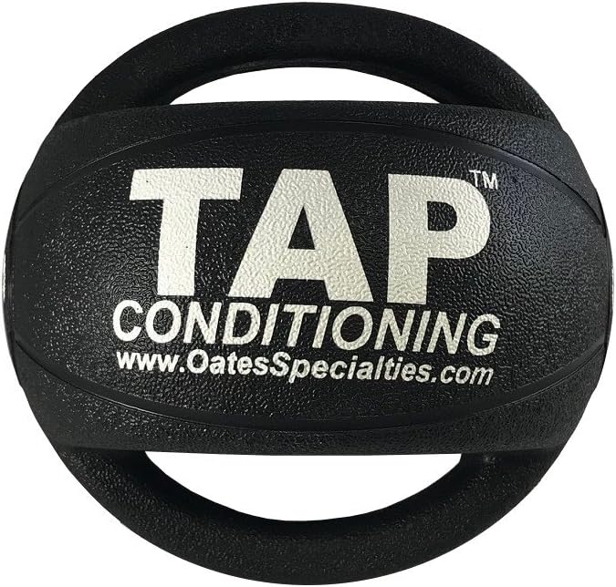 TAP Double Handle Medicine Ball 4 Pound Rubber Weighted
