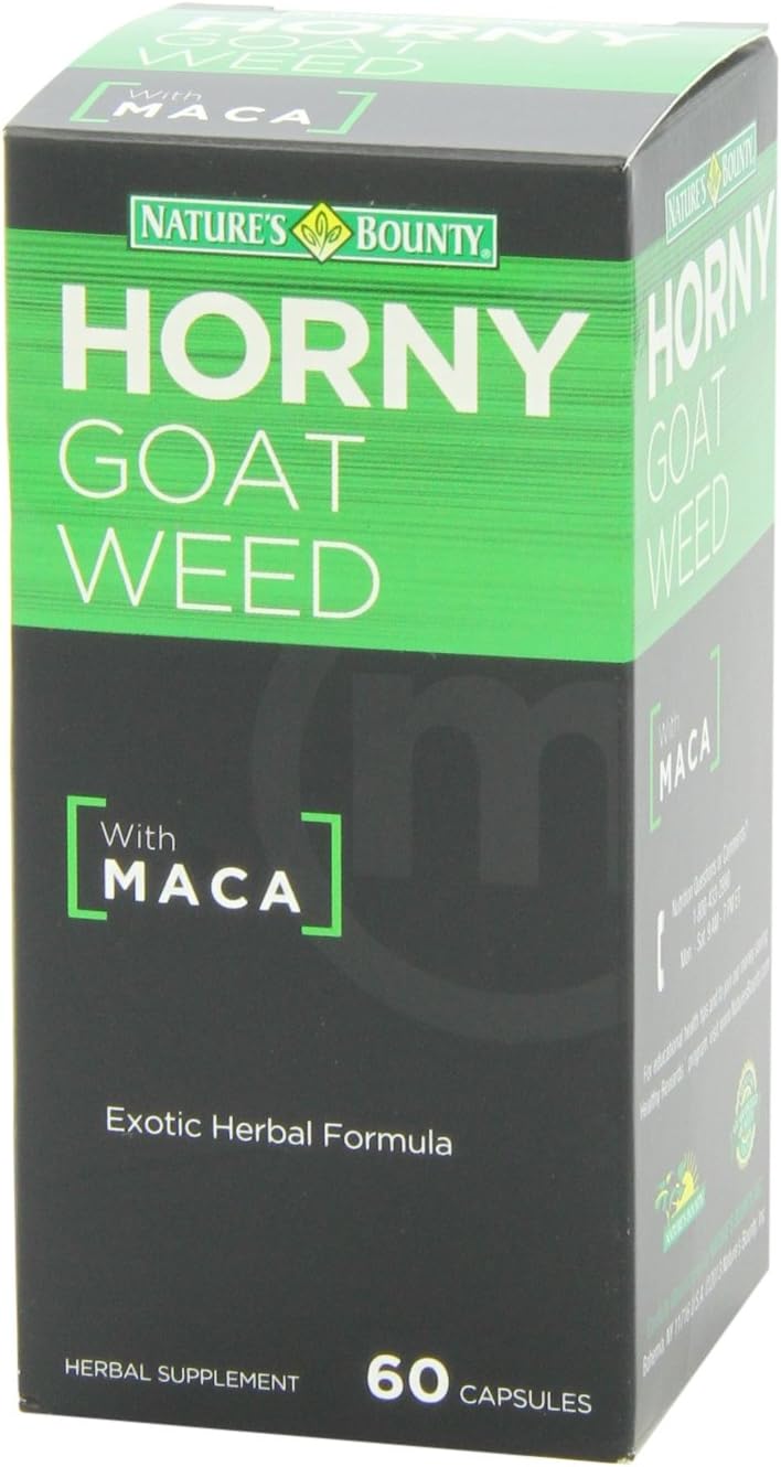 Nature's Bounty Horny Goat Weed w/Maca, 60 Capsules: Health & Personal Care