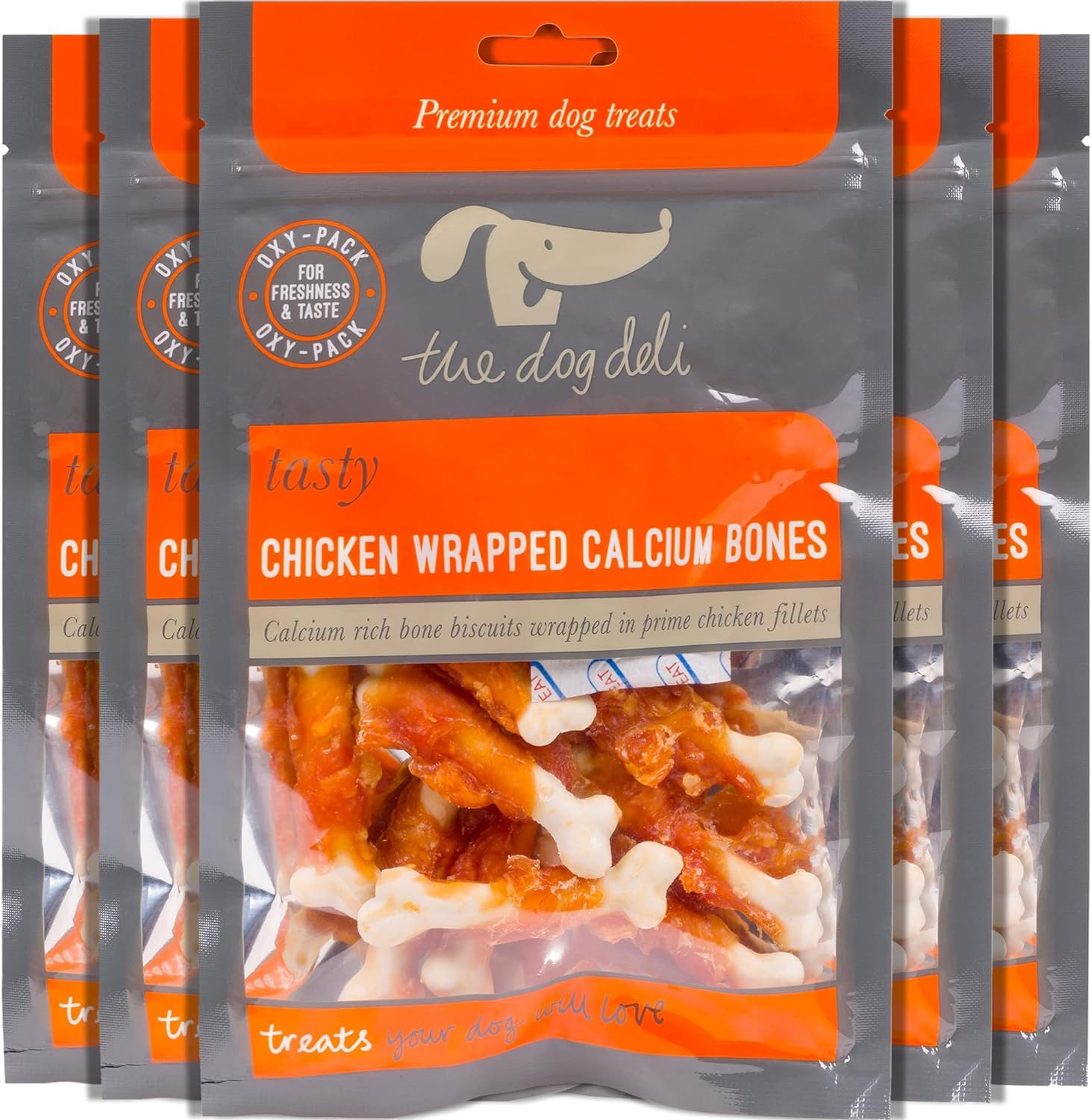 Petface The Dog Deli Chicken Wrapped Calcium Bones, 100g (Pack of 5)