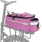 RAYMACE Bike Rear Rack Bag with Tail Light, Bike Truck Cooler Bag for Warm or Cold Items