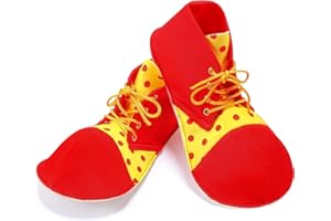 SATINIOR Clown Shoes Halloween Costume Polka Dot Unisex Clown Boots Costume Accessories for Adults Party