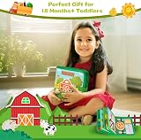 Quanquer Busy Board Book Montessori Farm 18-in-1 18M+ Toddler Toy view 8