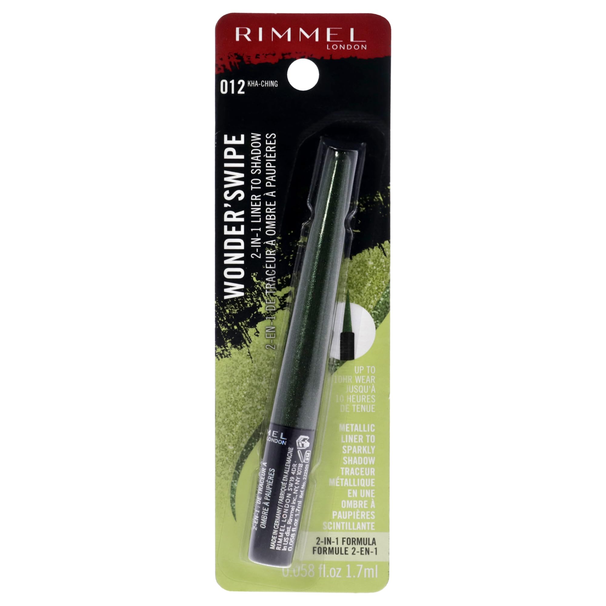 Rimmel London Wonder Swipe 2-in-1 Liner to Shadow - 012 Kha-Ching For Women 0.058 oz Eyeliner