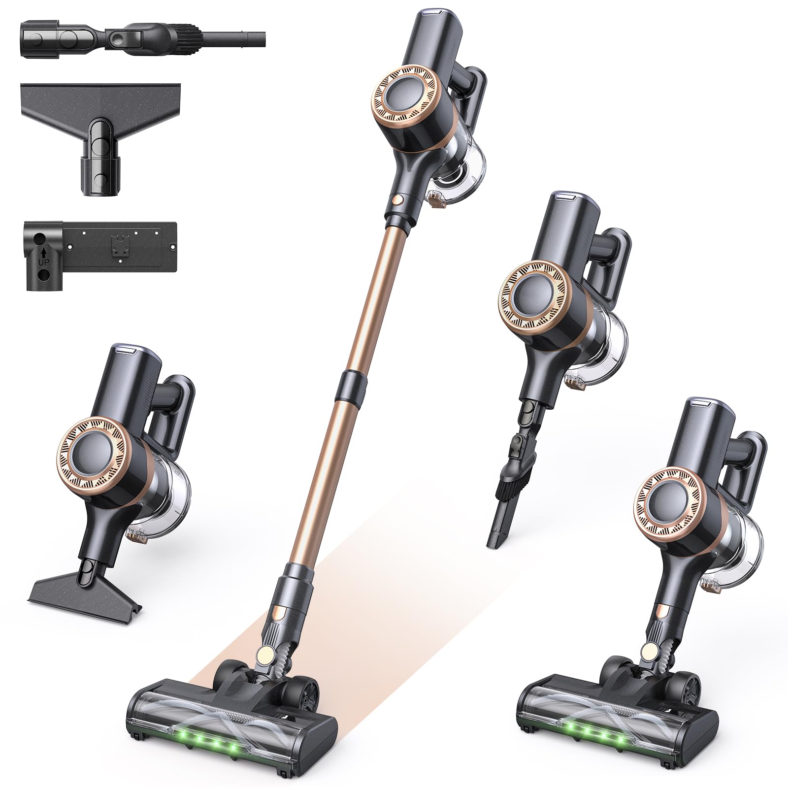 Photo 1 of ** DIRTY***MIUZZY Cordless Vacuum Cleaner, 30Kpa Stick Vacuum with Anti-Tangle Brush and Upgraded Green Light, Up to 45Mins Runtime, Self-Standing Wireless Vacuum Cleaner for Home, Pet Hair, Carpet, Hard Floor