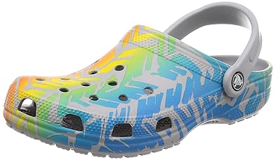 multi color crocs