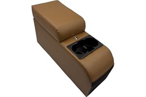 LOOYE Brown Truck Center Console Truck Seat/Bench Organizer for Jeep CJ/Wrangler YJ | Fits 1976-1983 Jeep CJ5 / 1976-1986 Jeep CJ7