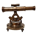 Antique Brass Nautical Alidade Telescope Compass