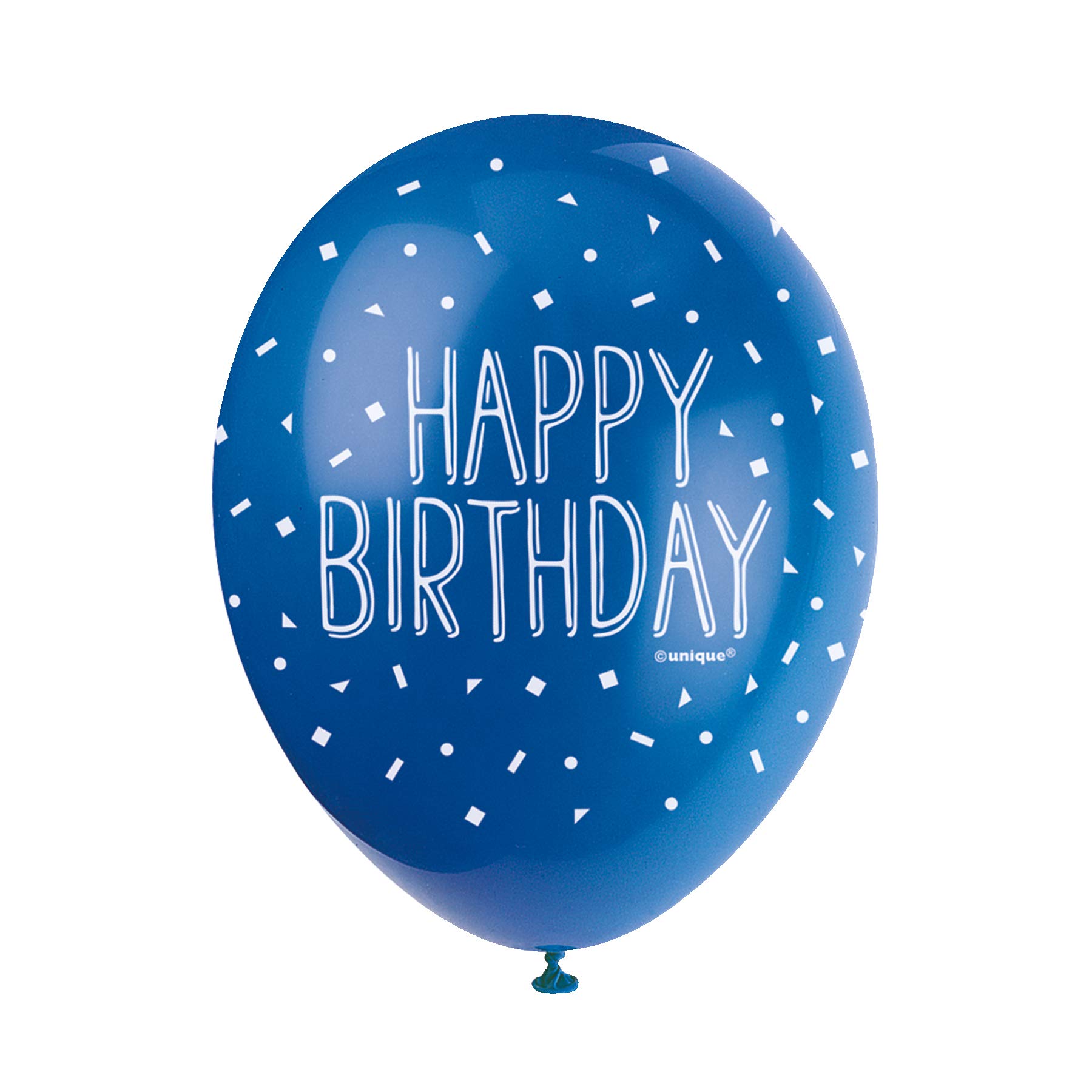 Happy Birthday BlueLatex Balloons (30cm) Pack of 5 - Celebration Balloons for Parties & Events, Blue