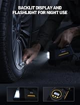 AstroAI Tyre Inflator Air Compressor 12V DC 35LPM Auto-Stop Digital Gauge view 7