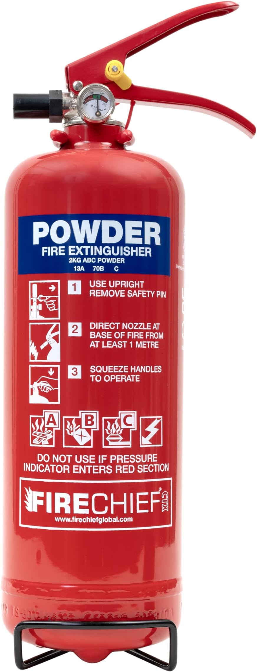 Firechief Core ABC Powder Fire Extinguisher 2kg CXP2 BS EN 3 Kitemark