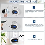 XINDUM Carbon Monoxide Detector with LCD Display 10 Year Battery Black view 5
