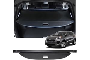 Fannyc Cargo Cover Fit for Kia Sportage 2017 2018 2019 2020 2021 2022 Accessories,Retractable Rear Trunk Cover Luggage Security Shield Shade Cover