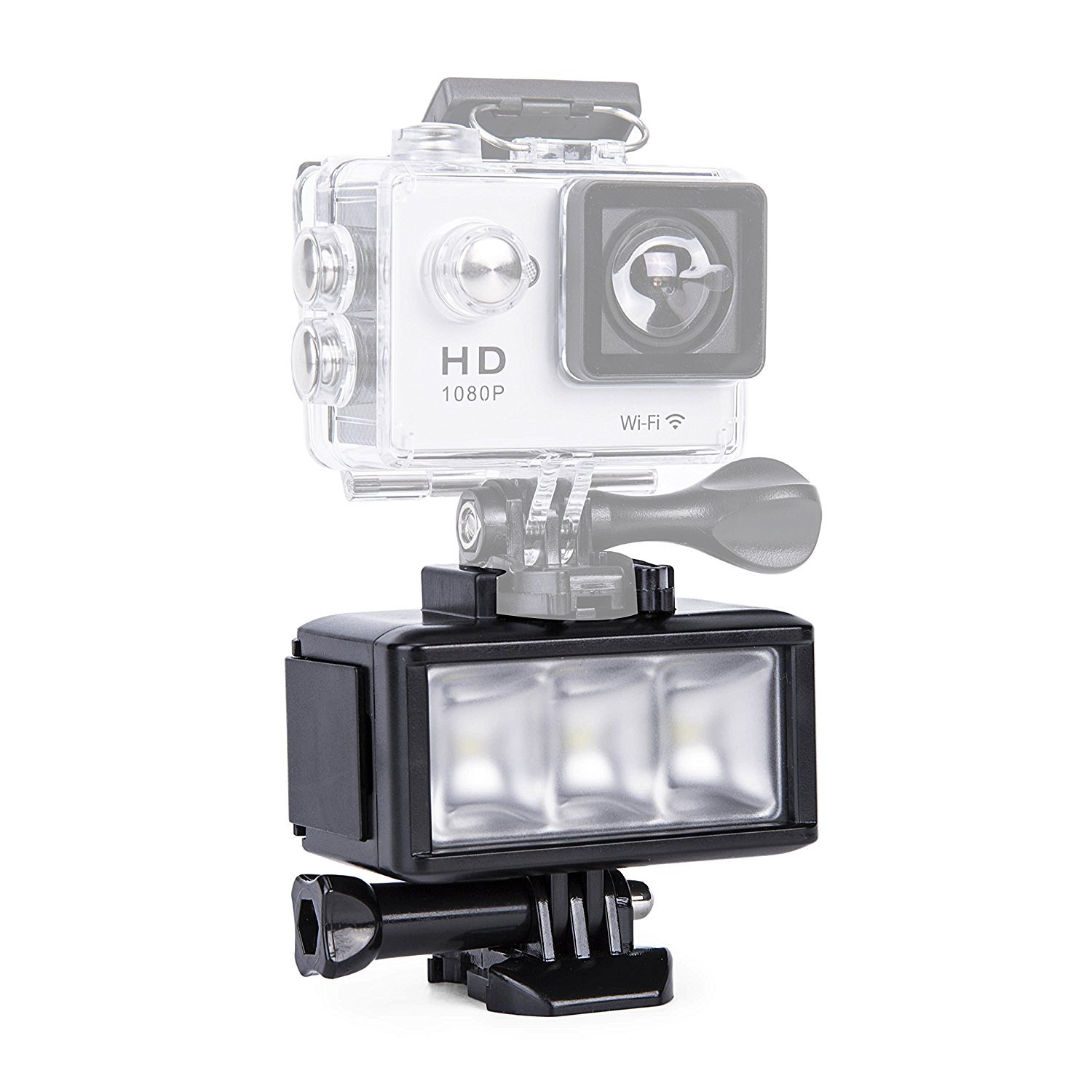 Tolifo Waterproof Diving Light 40m Underwater High Power Dimmable Fill Night Light Diving Underwater Light for Gopro Hero 5 Hero 4 Hero 3 plus Hero 3 Hero session and SJCAM or Xiaoyi