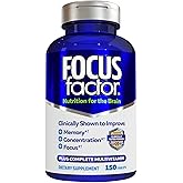 Focus Factor Nutrition for The Brain Improved Memory & Concentration Brain Supplement, 150 Count, 1 Pack (10407)