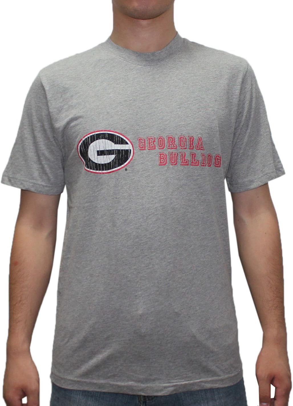 Amazon.com : Mens Georgia Bulldogs Athletic Crew-Neck Cotton T-Shirt (Vintage Look) : Sports 