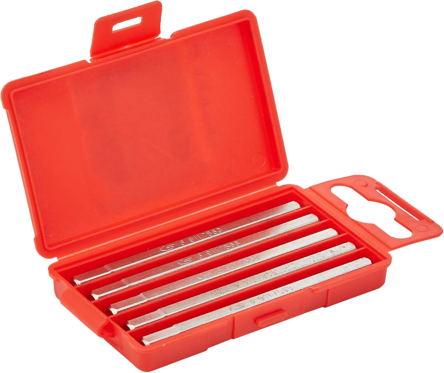 KS Tools 911.7763 75mm 6mm 1/4-inch Classic Bit Hex (5 Pieces), Silber, Variety pack