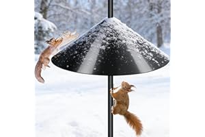 Gtongoko 19 Inch Squirrel Baffle for Bird Feeder Pole Squirrel Guards for Shepherds Hook Stopper for Bird Feeders Black 1 Pack