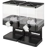 Zevro Compact Dry Food Dispenser, Dual Control, Black/Chrome