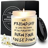 AharHora Funny Gifts for Best Friend, Humorous Scented Jar Candle Gifts for Friendship BFF Bestie Women Birthday Sister Female Going Away Moving Coworker