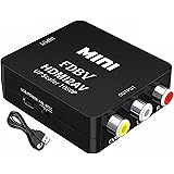 FDBV HDMI to RCA Converter, HDMI to AV 3RCA CVBs Composite Video Audio Converter Adapter, Supports PAL/NTSC for TV Stick, Rok
