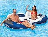 Intex River Run Inflatable Wheel Double Wheel Black Blue White 2 Seater view 4