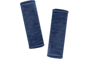 GFU Car Seat Strap Pads for Baby, Soft Shoulder Pads for Comfort, Reversible Seatbelt Covers for Kids, Perfect for Baby Car Seat, Stroller, Swing, High Chair, Size: 6.5 x 6.5 inch, Blue