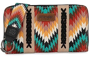 MONTANA WEST Wrangler Wallet Wristlet Aztec Clutch Long Purse Boho Credit Card Holder Wallet