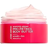 Josie Maran Whipped Argan Pro-Retinol Body Butter - Ultra-Hydrating Retinol Body Cream with Air-Whipped 100% Pure Argan Oil - Smooth, Soothe & Improve the Look of Fine Lines - Unscented (8 Oz)