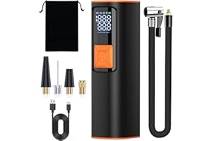 Vonaural Tire Inflator Portable Air Compressor 150PSI Air Pump for Car Tires, Faster Inflation, Cordless with Digital Pressure Gauge, Deep Grey (Black)