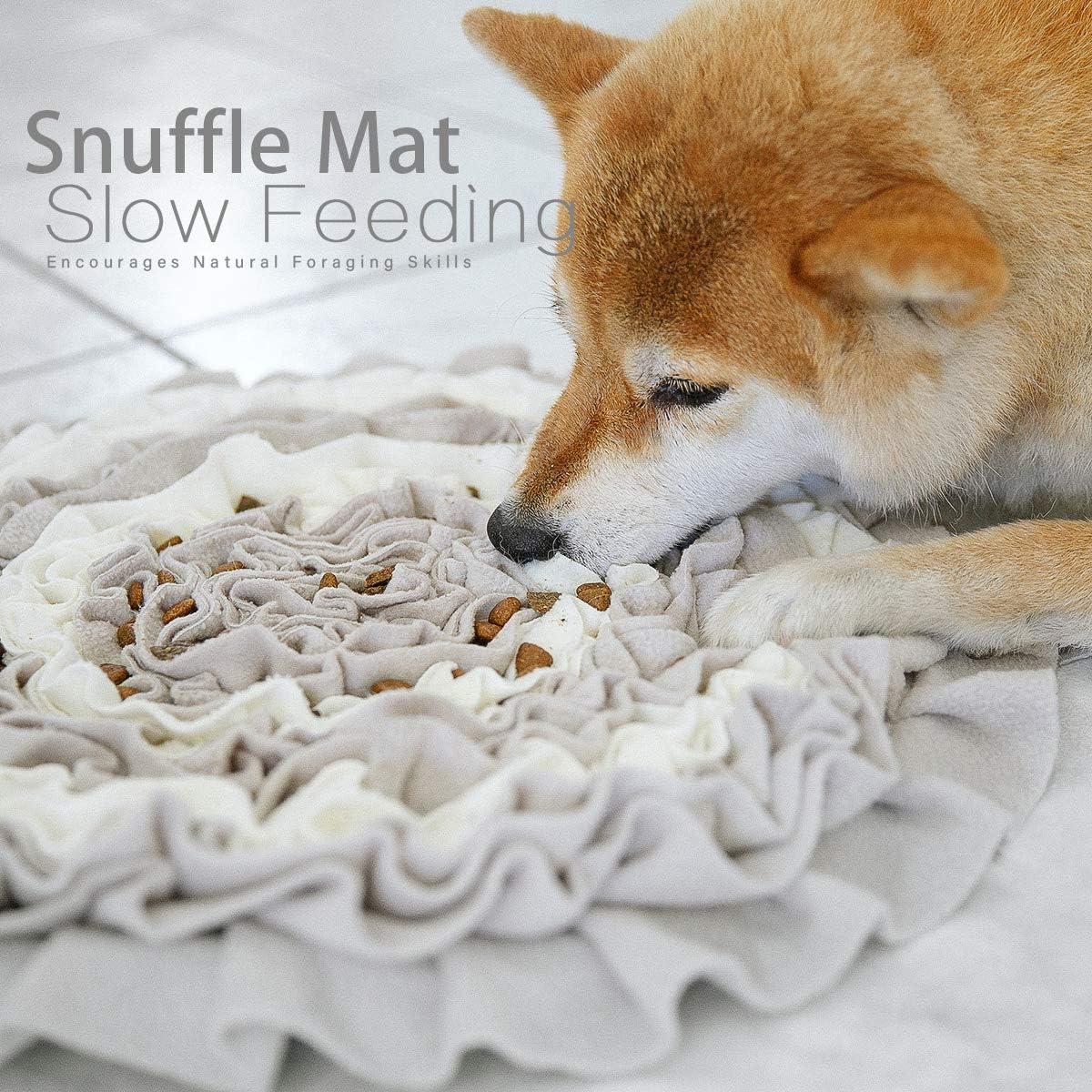 AVAFORT Snuffle Mat for Small Large Dogs, Dog Feeding Mat, Dog Puzzle Enrichment Toys, Nosework Slow Feeding Training, Machine Washable Training Pad for Stress Release