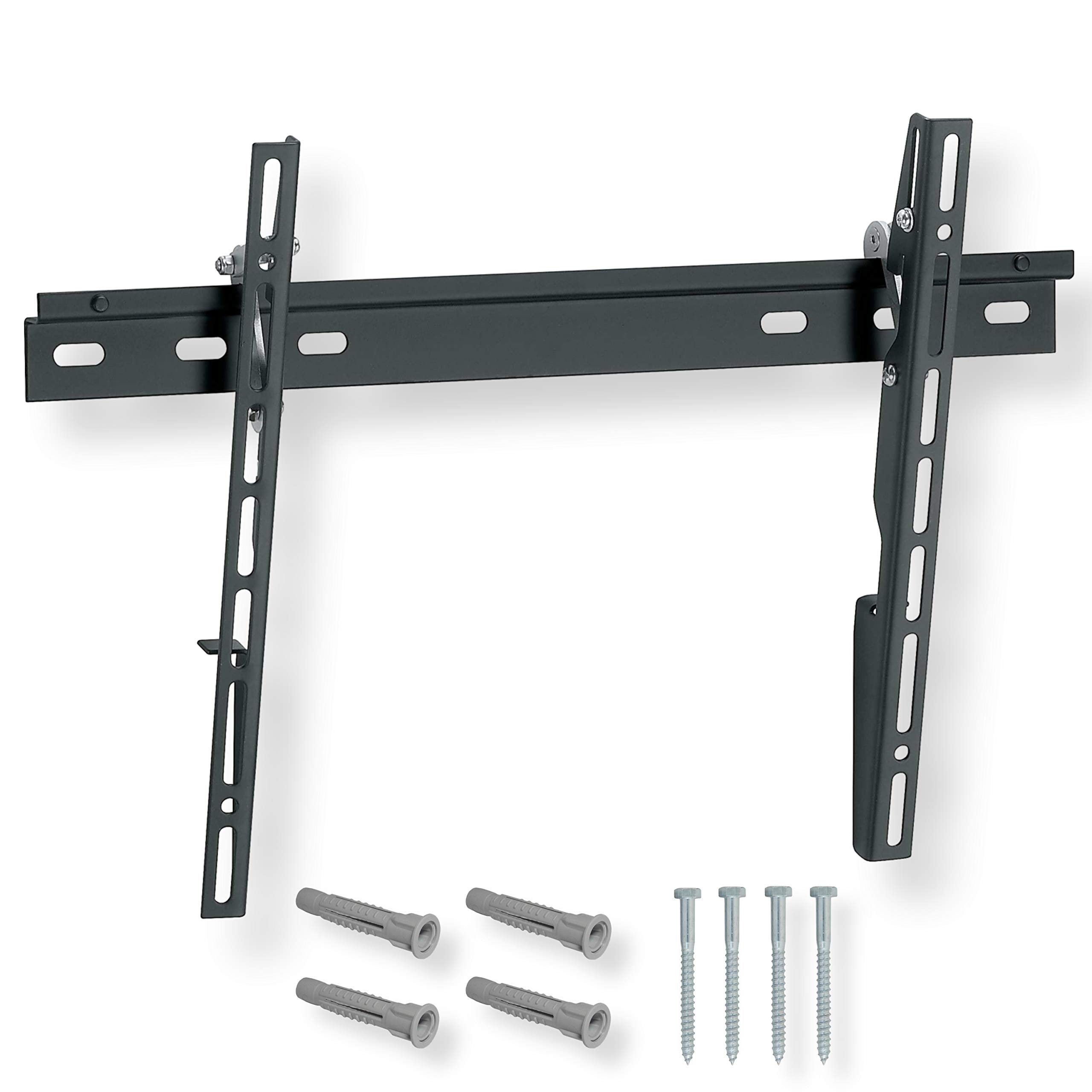 NANOOK 5392010 TV tiltable wall mount for 32-55 inch television | Tilt | Ultra slim bracket | Universal compatibility | VESA 100x100 - 400x400 | Black
