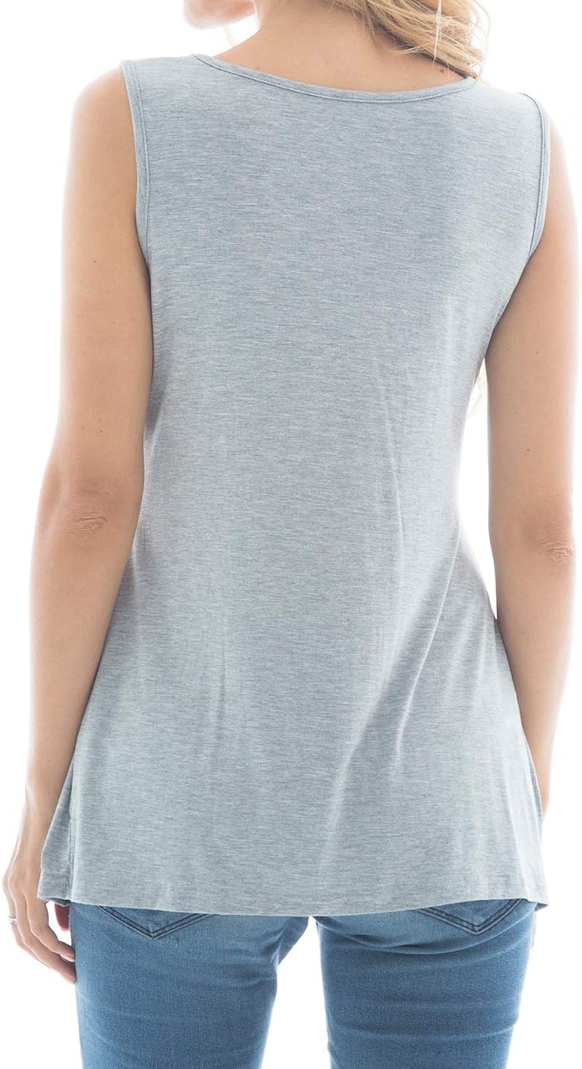 Bearsland Women's Maternity Nursing Tank Tops Sleeveless Scoop Neck Breastfeeding Shirt Pregnancy Clothes at  Women’s Clothing store