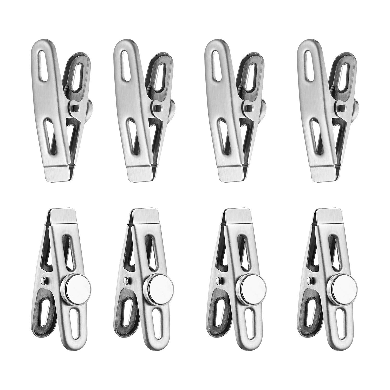 Refrigerator Magnetic Chip Bag Clips - LEYOSOV 8pcs Heavy Duty Fridge Magnet Hook with Strong Neodymium Magnet, Perfect for Food Classroom Office Photo Calendar