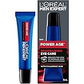 L'Oréal Paris Men Expert Power Age Revitalizing Eye Care, with Hyaluronic Acid, Reduces the Look of Wrinkles, Dark Circles & 