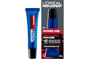 L'Oréal Paris Men Expert Power Age Revitalizing Eye Care, with Hyaluronic Acid, Reduces the Look of Wrinkles, Dark Circles & 